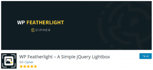 WP Featherlight - Plugin tạo hiệu ứng lightbox cho Wordpress cực nhẹ