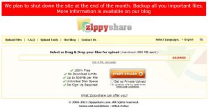 Dịch vụ lưu trữ chia sẻ file ZippyShare đóng cửa